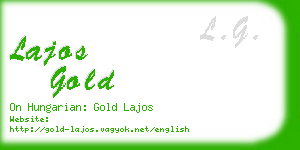 lajos gold business card